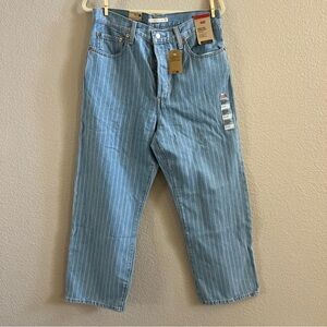 Levi's Ribcage Straight Ankle Striped Jeans 31X27 Women’s NWT